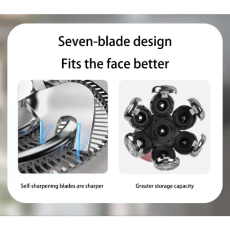 7 Blades Waterproof Shaver Type-C Rechargeable Shaver