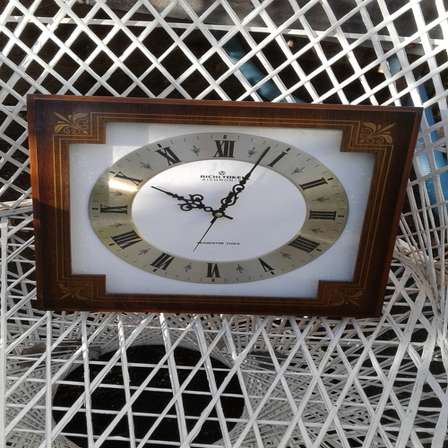 Rare Mid Century Vintage Aichi Tokei Aichron S Wooden Transistor Wall Clock  Retro Japan