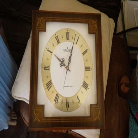 Rare Mid Century Vintage Aichi Tokei Aichron S Wooden Transistor Wall Clock  Retro Japan