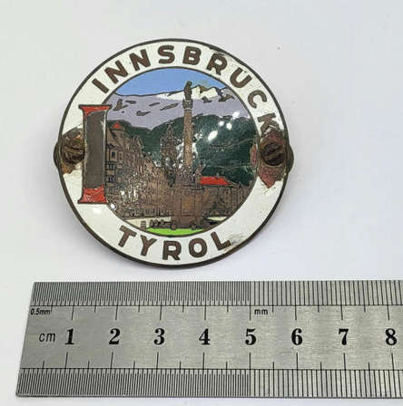 Insigne Badge Ski Tyrol Ullr - SK2590, Laiton, Fabriqué En Autriche, Vintage