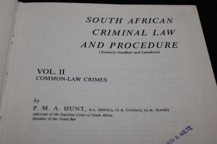 Business, Finance & Law - South African Criminal Law and Procedure ...