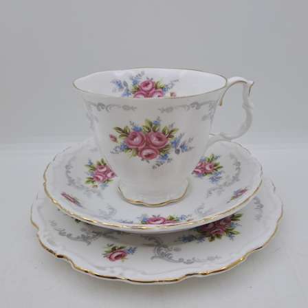 English Porcelain - Vintage Royal Albert Tranquillity Bone China Trio 