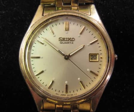 Men's Watches - circa. 1998 SEIKO Quartz, date, gold-plated mens watch was  sold for  on 30 Mar at 21:31 by CapeCurrencyCoin in Cape Town  (ID:272448385)