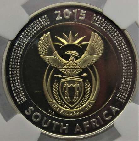 Five Rand - 2015 R5 Coinage of Griqua Town Bicentennial NGC graded PF69 ...