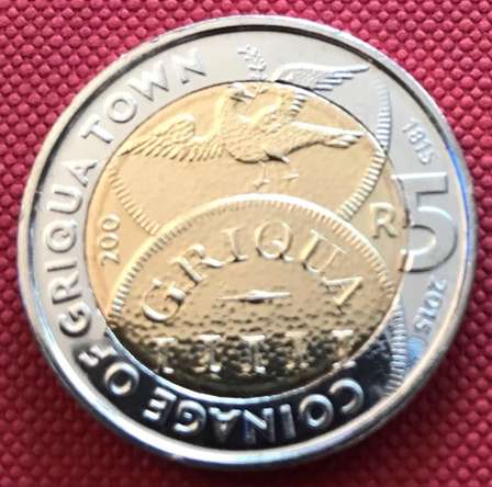 Five Rand - GORGEOUS GRIQUA TOWN 2015 uncirculated bi-metal R5 ...