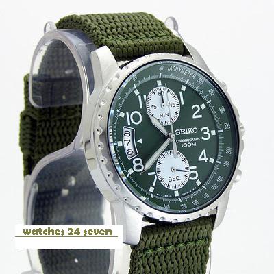 Men's Watches - SEIKO GENTS CHRONOGRAPH 7T94 SCROLL DATE MILITARY TOUGH  BAND. was sold for  on 1 Jul at 20:32 by WATCHES 24 SEVEN in  Bronkhorstspruit (ID:14034091)