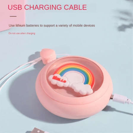 Mini Round Rainbow Hand Warmer Portable USB Power Bank