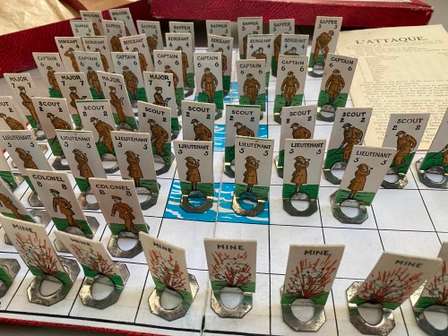 Strategy War Games L`Attaque Vintage Military Board Game 1920`s