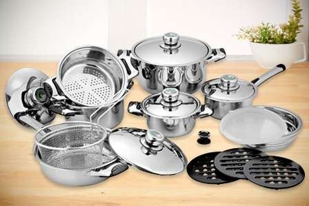 Cookware Sets - *16 Pieces* Stainless Steel 18/10 Cookware,9 layer ...