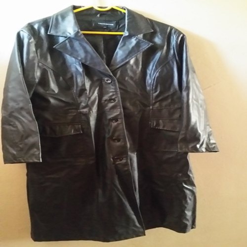 Jackets u0026 Coats - TRUWORTHS BLACK LADIES COAT LEATHER LOOK ? FULLY LINED  large was sold for R100.00 on 13 Jul at 23:01 by Collectique in Gauteng  (ID:236165281)