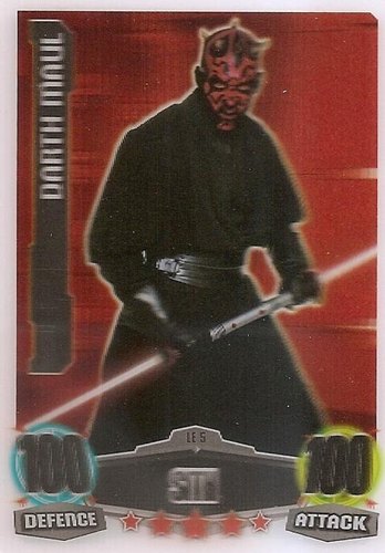 Star Wars Force Attax Serie 3 Darth Maul Trading Cards - STAR WARS 2012 - FORCE ATTAX MOVIE WARS - DARTH MAUL