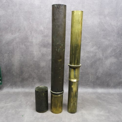 Telescopes RARE!!! Large Brass and Metal Inscribed Antique Military