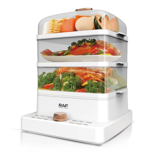 Steamers 12L RAF Food Steamer 1200W Rapid Steam Release Easy to