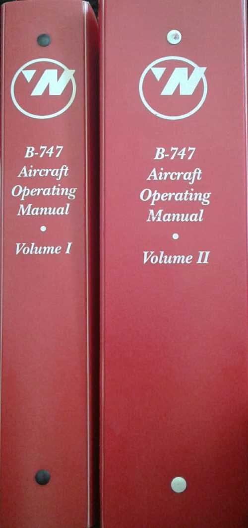 Aviation - B-747 Aircraft Operating Manual Volume 1 & 2 from Northwest ...