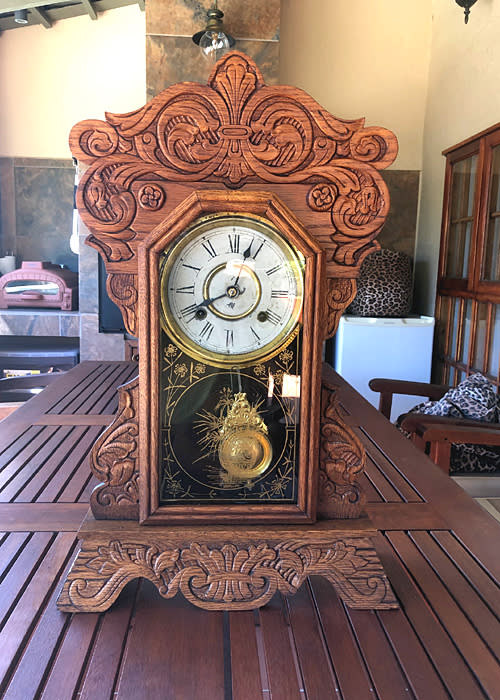 Mantel Clocks - ANTIQUE NEW HAVEN MANTEL OR WALL CLOCK was ...