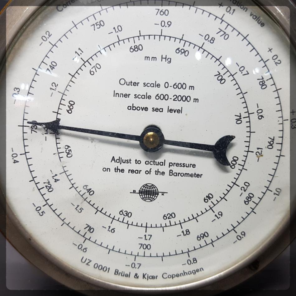 Barometers & Thermometers RARE!! Vintage German Metal Cased Barometer