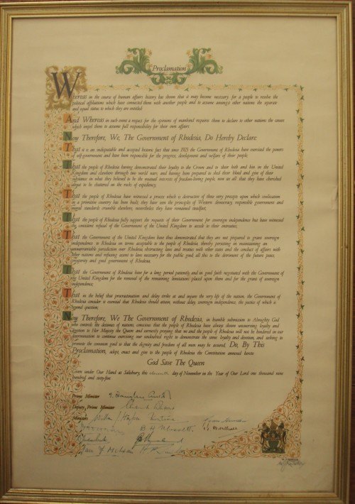 Other Africana - Rhodesia UnilateralDeclaration of Independence ...