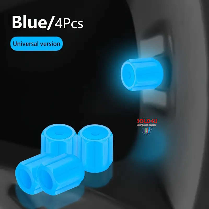 Tyres 4pcs Car Tyre Valve Caps, Valve Stem Caps Fluorescence Luminous