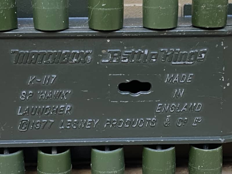 Vintage army matchbox Lesney battle kings hawk launcher and corgi chieftain tank