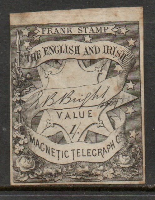 English & Irish Magnetic Telegraph Company 1/- (no control)