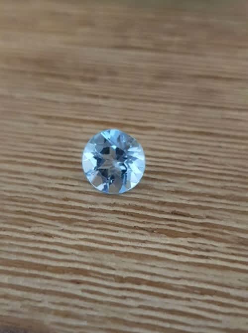 Topaz Swiss Blue 3.66 Ct. Round Shape 10mm.  Natural Gemstones