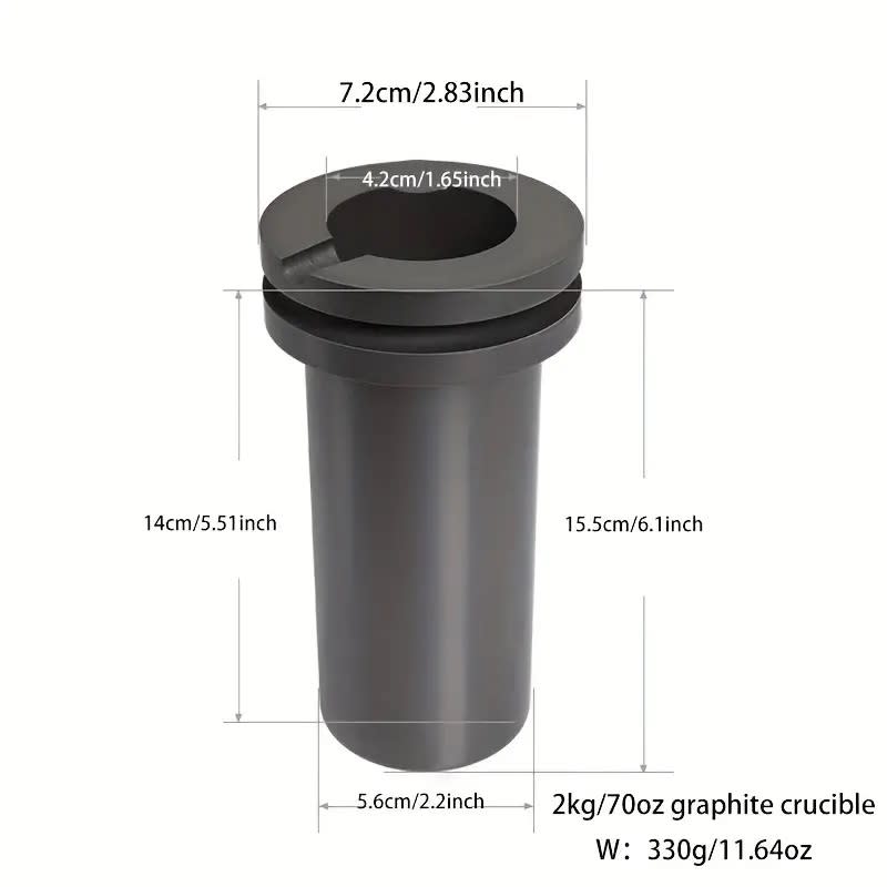 Graphite 2 KG Crucibles For casting  Molds And Melting Gold & Silver