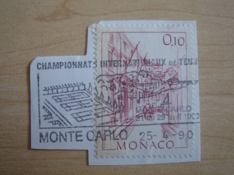 1990 MONACO - 0.10 F on postal item, stamped