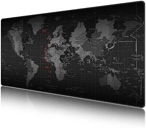 [Brand New] World Map Mouse Pad For Gamers | Stunning Black Anti-slip Design