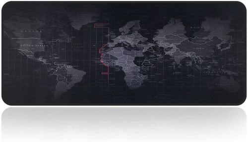 [Brand New] World Map Mouse Pad For Gamers | Stunning Black Anti-slip Design