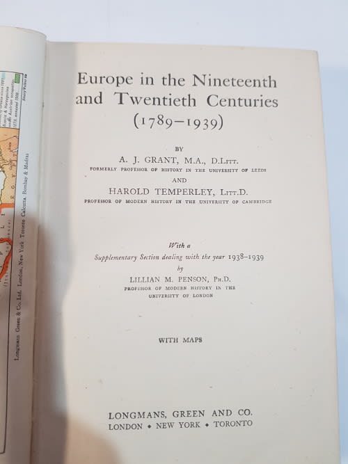 Europe in the Nineteenth and Twentieth Centuries 1789-1939