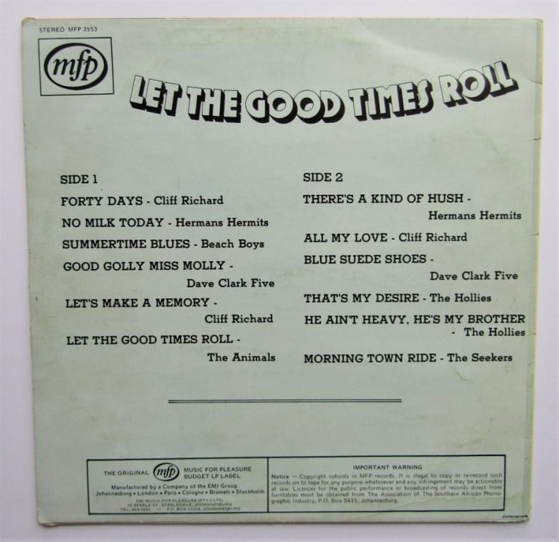 Let the Good Times Roll - Vinyl LP Record (1974)