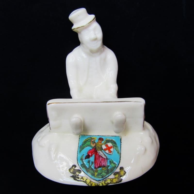 Early 1900`s Arcadian Alnwick Figure Crested China
