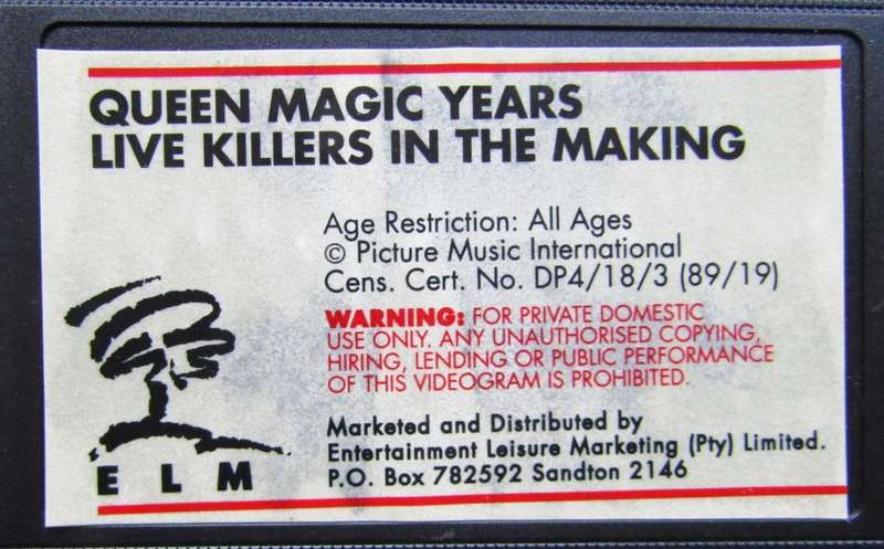 Pop Rock - Queen - Magic Years - VHS Video Tape (1989) was listed for 0