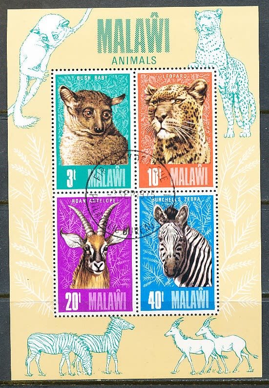 MALAWI  1975 -     Malawi Animals  MINI - SHEET   -  FINE  CTO  USED