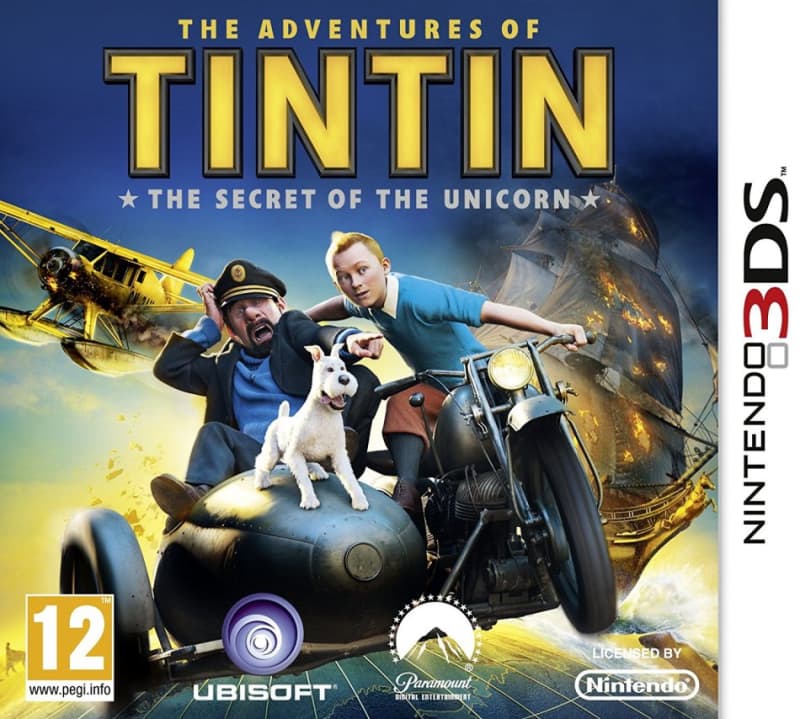 NINTENDO 3DS THE ADVENTURES OF TINTIN THE SECRET OF THE UNICORN / BID TO WIN