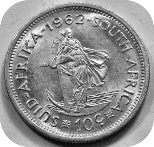 Top Grade SA Union: 1962 van Riebeeck 10c Shilling in Brilliant A/UNC!