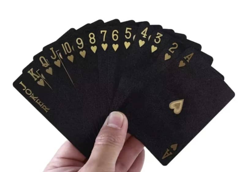 Casino Grade 24k Foil Waterproof Playing Cards (Black)