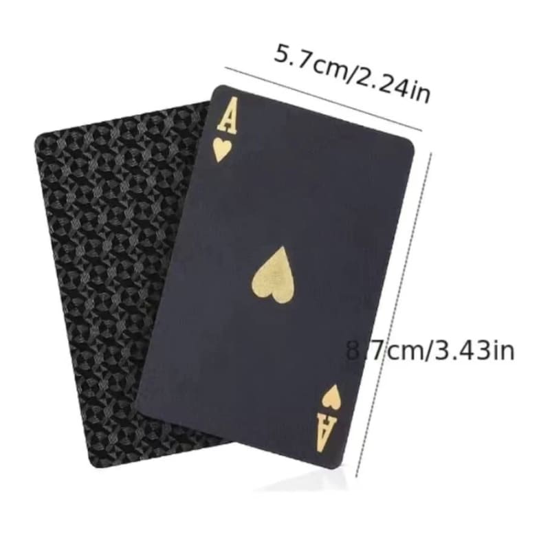 Casino Grade 24k Foil Waterproof Playing Cards (Black)