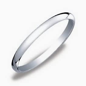 9k / 9ct white gold Wedding Band / Ring, 2mm wide, half round, size O or P. Minimum order 2