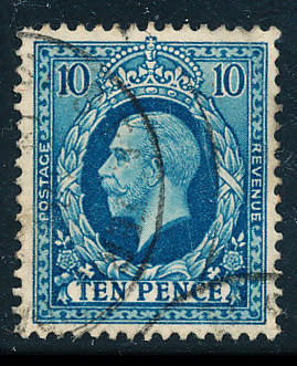 Great Britain - 1934 - 36 - 10d turquoise-blue fine used . SG 448 .