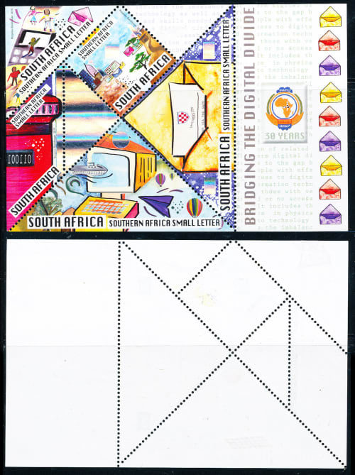 South Africa - 2010 - Digital Divide sheetlet of 5 stamps . SG 1992 .
