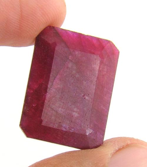 39.38 Ct Emerald Cut Ruby Gemstone - MGL Certified for Ring or Pendant Mounting