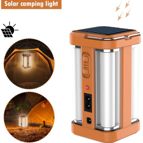 Solar Led Emergency Light Outdoor Tent Light Portable Lantern Hiking Camping Light