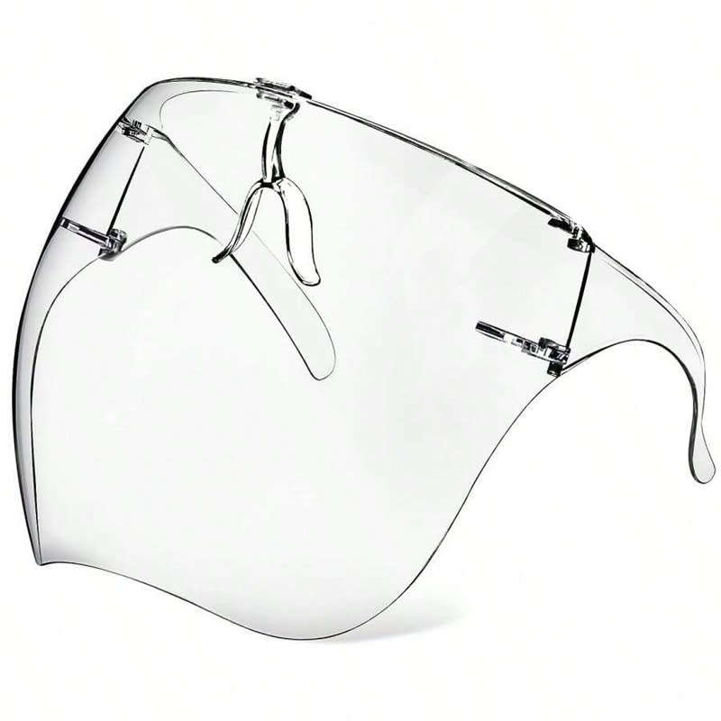 Face Shields Reusable Antifog Plastic Clear Eyeglass Frame