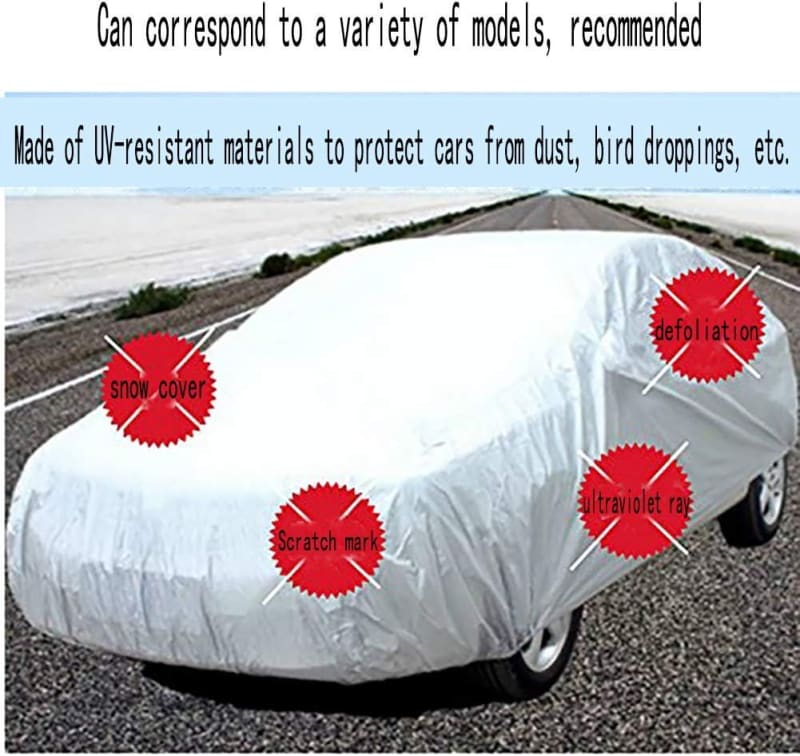 Car Cover Waterproof All Weather for Automobiles, Universal Fit for Sedan