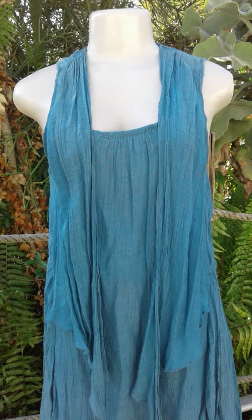 Turquoise Sleeveless Summer Top size 10