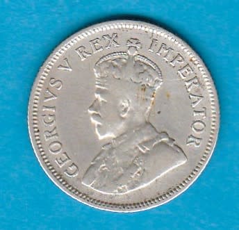 1928 Silver South Africa One Shilling.