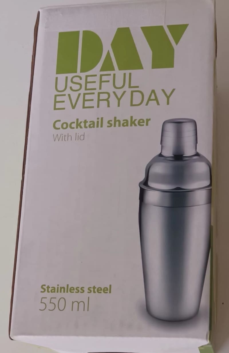 Stainless Steel Cocktail Shaker. 550ml. New.