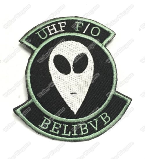 WG054 US Navy UHF F/O UFO Fleet Communications Believe Space Black Ops Patch With Velcro - Green Col