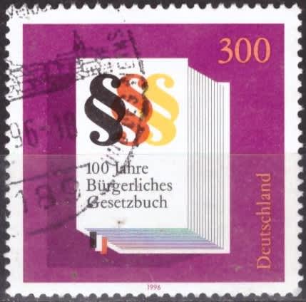 GERMANY 1996 The 100th Anniversary of the Body of Laws UNH CV R76